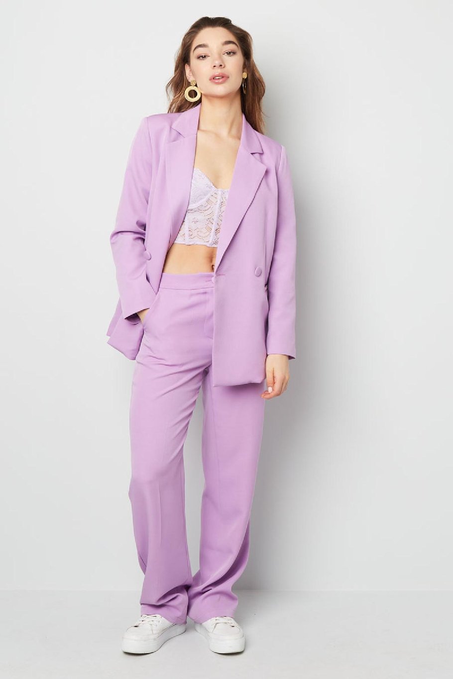 Blazer uni basique Rose saumon S Image11